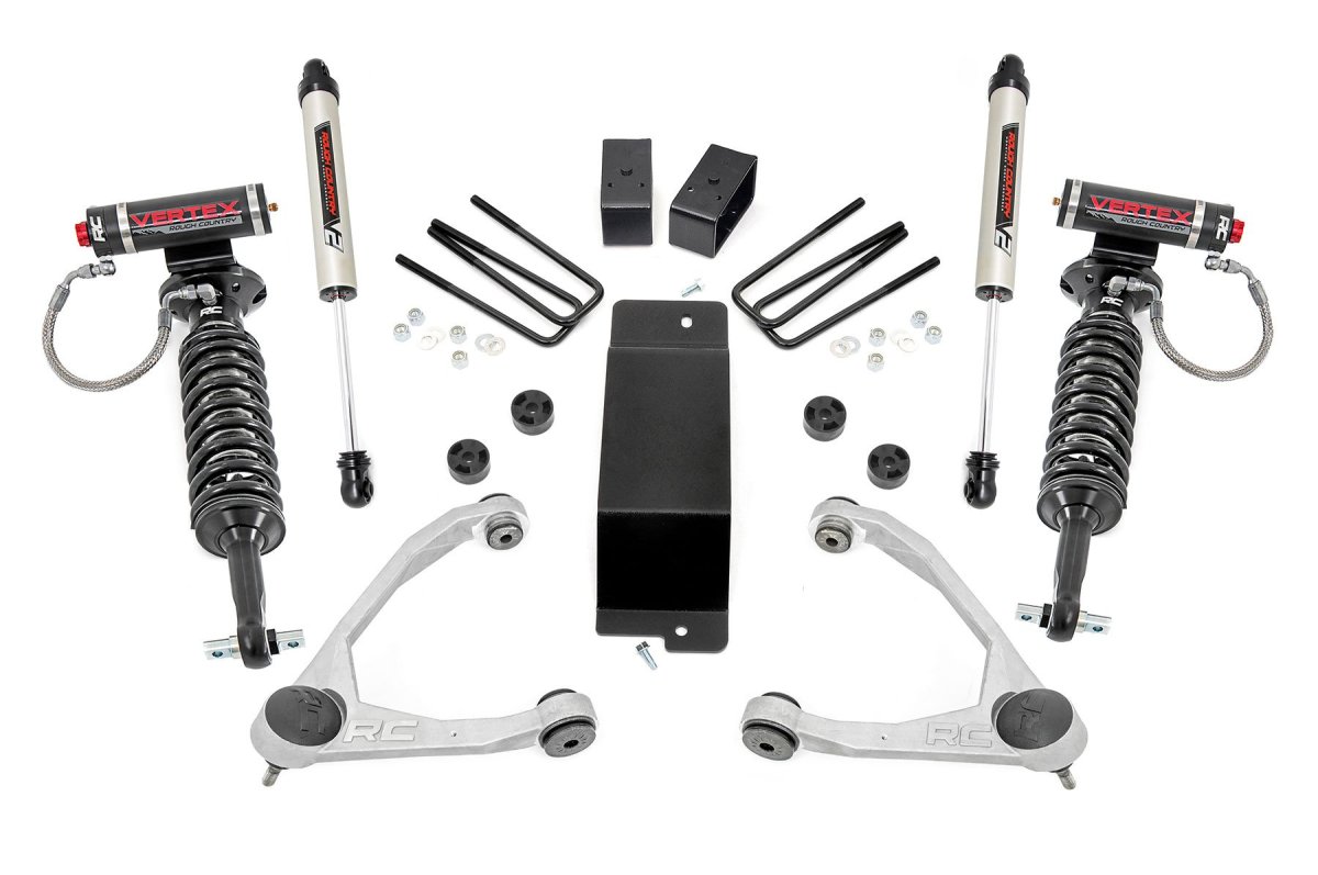 GMC Sierra 1500 Suspension Lift Kit - Rough Country - Forged UCA | Vertex/V2 - '07-'16